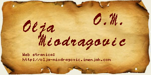 Olja Miodragović vizit kartica